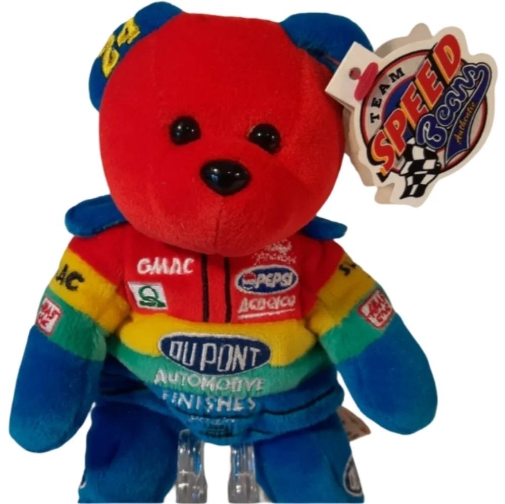 Nascar Jeff Gordon #24 Red and Blue Racing Bean Bear